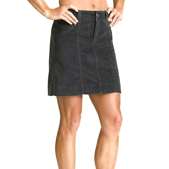 Athleta Roseville Velvet‎ Mini Skirt 0 Dark Grey - Picture 1 of 8
